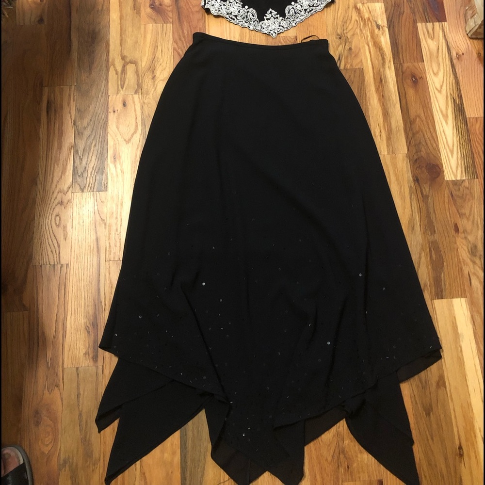 Skirt and top- Formal floor length black skirt and matching top